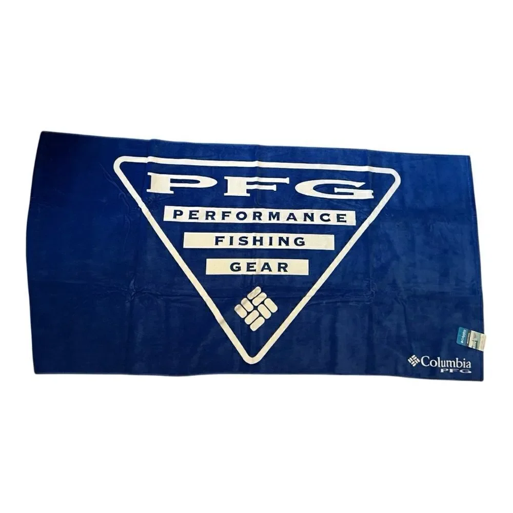 Columbia Performance Fishing Gear Triangle Logo Beach Towel- Blue